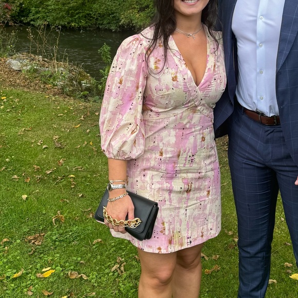 RARE Alexis Linea Cutout Dress in Rainwater Quartz Pink Mini Dress - Picture 2 of 6